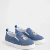 Slip-on-sneakers i denim för småbarn med Brannan Bear