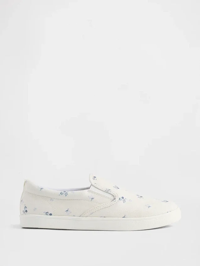 Slip-on-sneakers med blommönster för barn