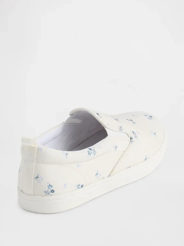 Slip-on-sneakers med blommönster för barn