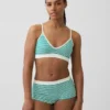 Sömlös, ribbad triangel-bralette