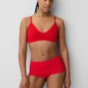 Sömlös, ribbad triangel-bralette