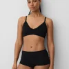 Sömlös, ribbad triangel-bralette