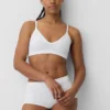 Sömlös, ribbad triangel-bralette