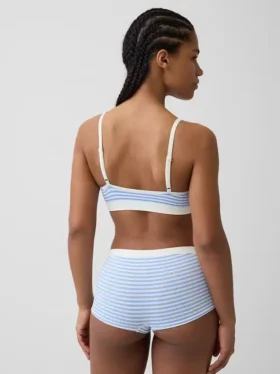 Sömlös, ribbad triangel-bralette
