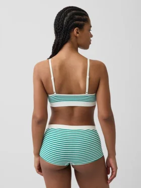 Sömlös, ribbad triangel-bralette
