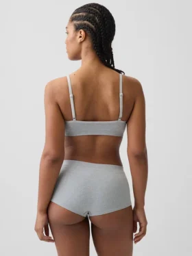 Sömlös, ribbad triangel-bralette