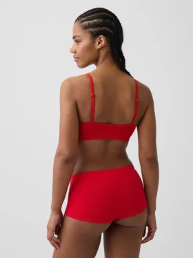 Sömlös, ribbad triangel-bralette