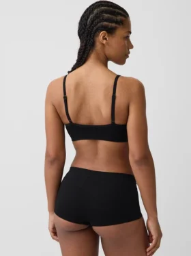 Sömlös, ribbad triangel-bralette