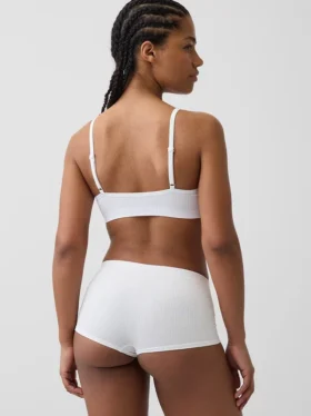 Sömlös, ribbad triangel-bralette
