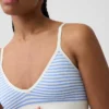 Sömlös, ribbad triangel-bralette