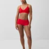 Sömlös, ribbad triangel-bralette