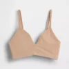 Sömlös, ribbad triangel-bralette