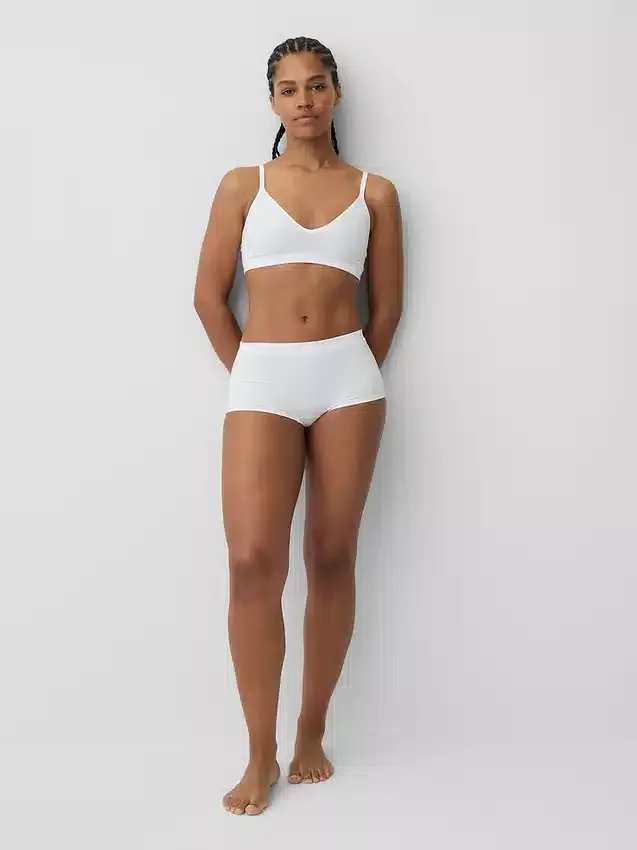 Sömlös, ribbad triangel-bralette
