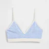 Sömlös, ribbad triangel-bralette