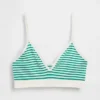 Sömlös, ribbad triangel-bralette