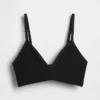 Sömlös, ribbad triangel-bralette