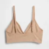 Sömlös, ribbad triangel-bralette