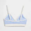 Sömlös, ribbad triangel-bralette