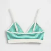 Sömlös, ribbad triangel-bralette