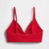 Sömlös, ribbad triangel-bralette
