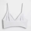 Sömlös, ribbad triangel-bralette