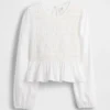 Smockad peplum-top för barn