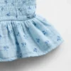 Smockad peplum-top i bomullsgasväv för barn