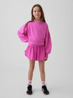 Snabbtorkande löparshorts med fjärilskant för barn