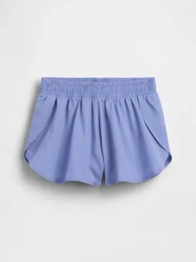 Snabbtorkande löparshorts med fjärilskant för barn