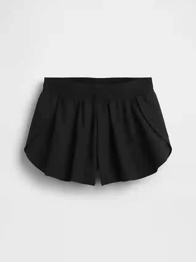 Snabbtorkande löparshorts med fjärilskant för barn