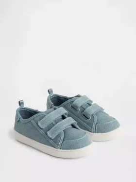 Sneakers i canvas och denim för småbarn