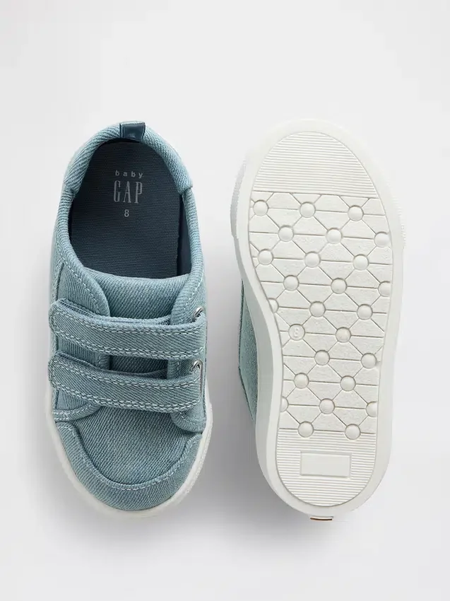 Sneakers i canvas och denim för småbarn