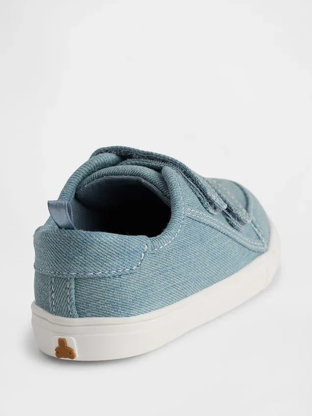 Sneakers i canvas och denim för småbarn