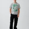 Snoopy-logotyp, T-shirt med avslappnad passform och tryck