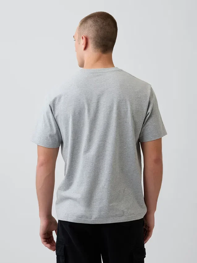 Snoopy-logotyp, T-shirt med avslappnad passform och tryck