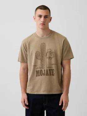 Snoopy Mojave T-shirt med grafiskt tryck i avslappnad passform