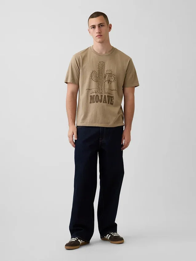 Snoopy Mojave T-shirt med grafiskt tryck i avslappnad passform
