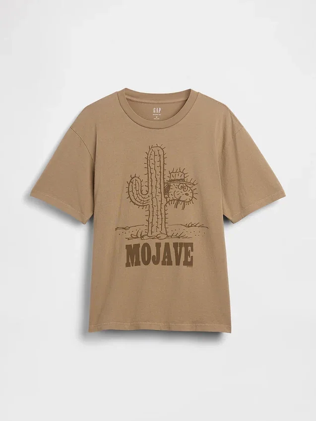 Snoopy Mojave T-shirt med grafiskt tryck i avslappnad passform