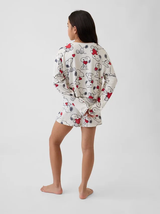 Snoopy-pyjamas i återvunnet material för barn – Shorts