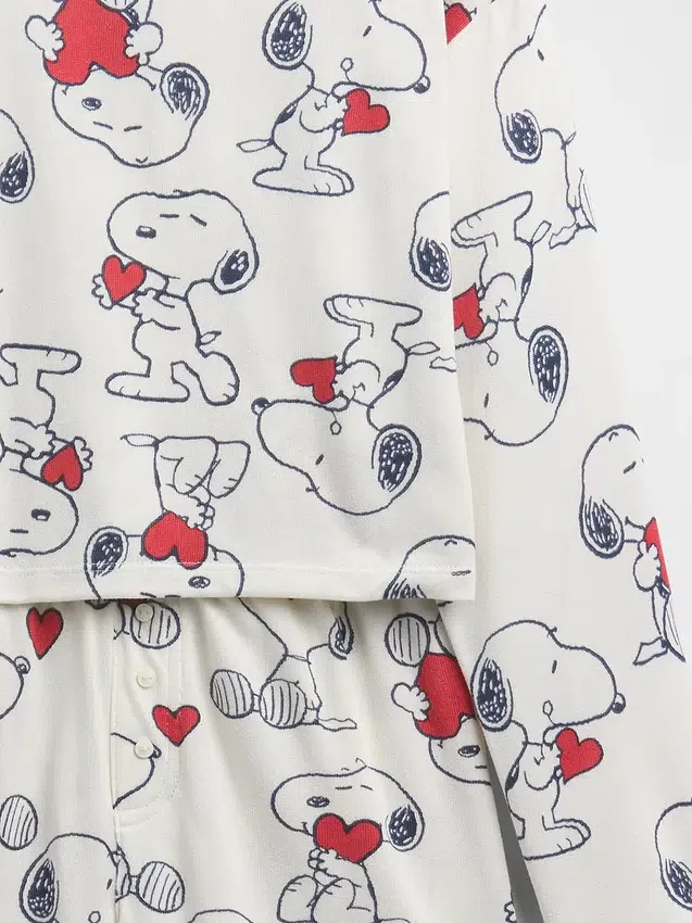 Snoopy-pyjamas i återvunnet material för barn – Shorts
