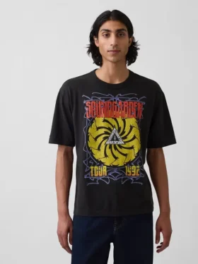 Soundgarden T-shirt med tryck i kraftig bomullsjersey och kort passform
