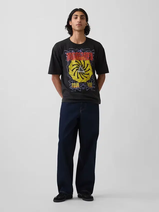 Soundgarden T-shirt med tryck i kraftig bomullsjersey och kort passform