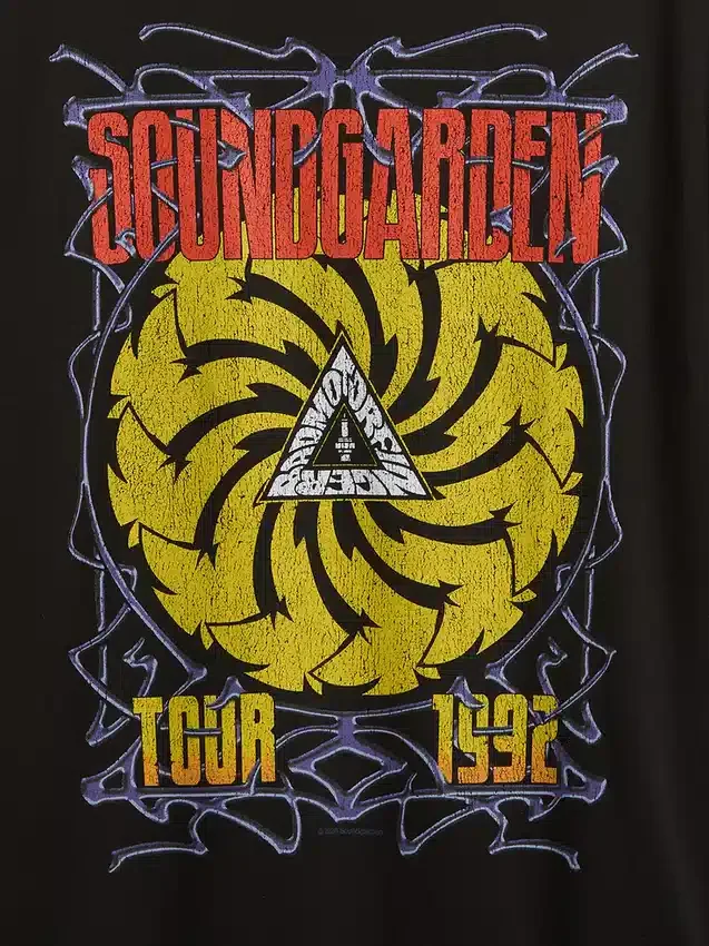 Soundgarden T-shirt med tryck i kraftig bomullsjersey och kort passform
