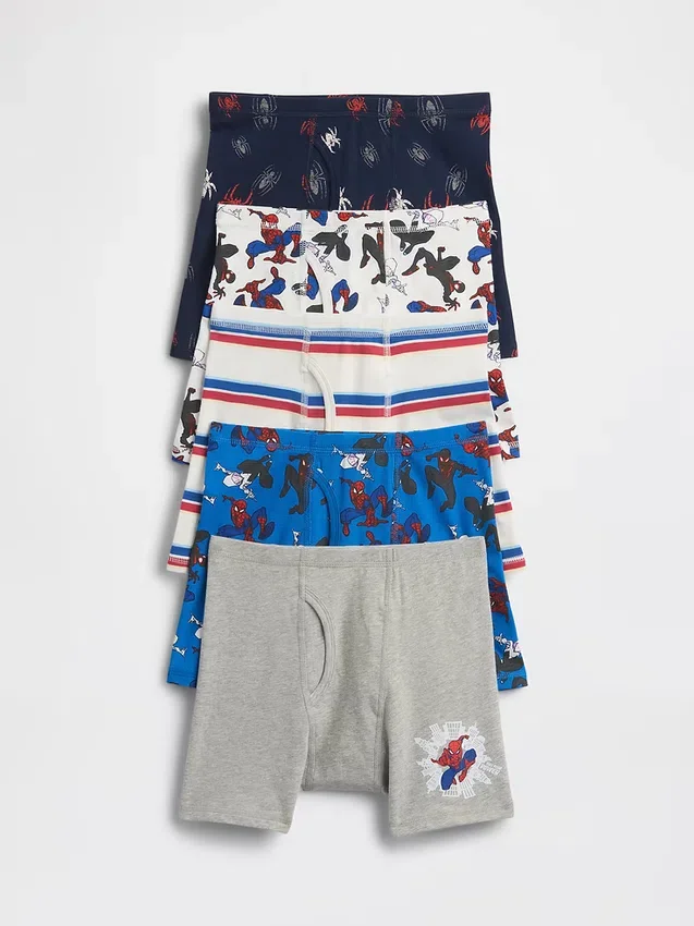 Spider-Man-boxershorts i ekologisk stretchbomull för barn (5-pack)
