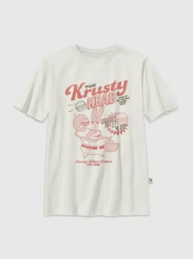 Spongebob Krusty Krab-T-shirt med tryck för barn