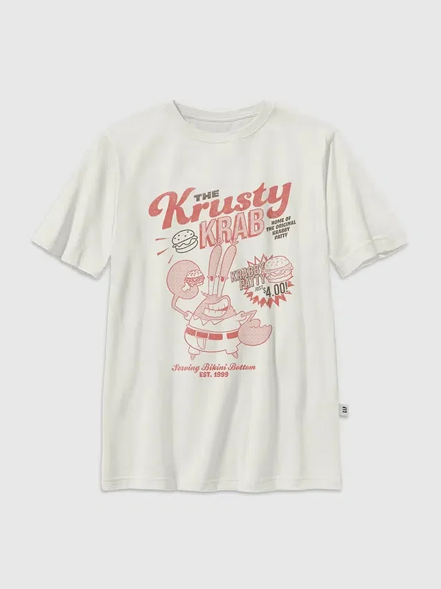 Spongebob Krusty Krab-T-shirt med tryck för barn