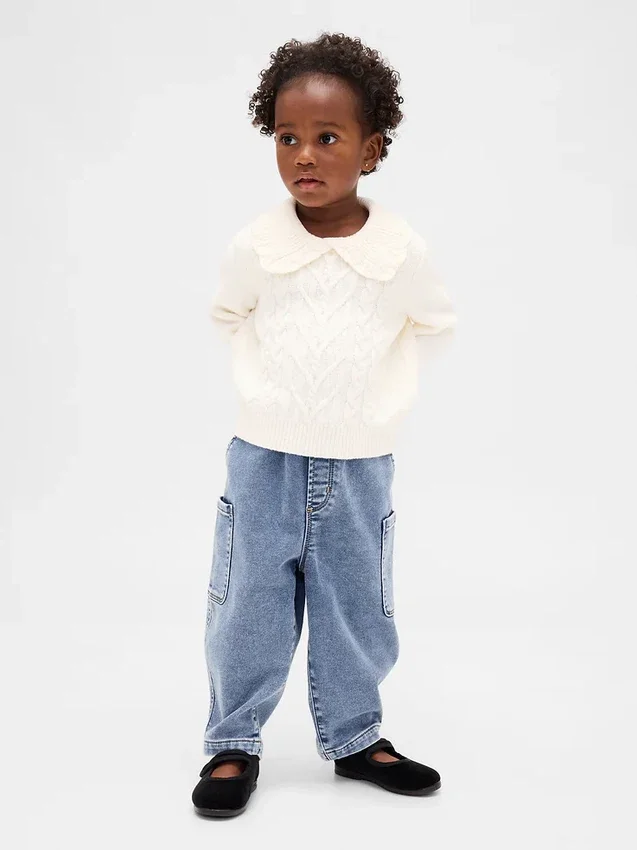 Stickade barreljeans för Baby & Småbarn
