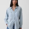 Stor denimskjorta