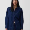 Stor denimskjorta
