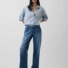 Stor denimskjorta